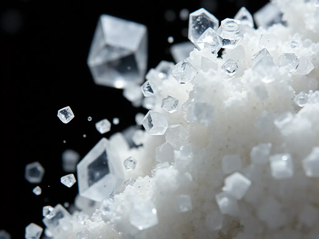 A visually striking image of crystalline DMT powder under a microscope, showcasing its purity and potency. The image should convey a sense of scientific precision and high-quality production.